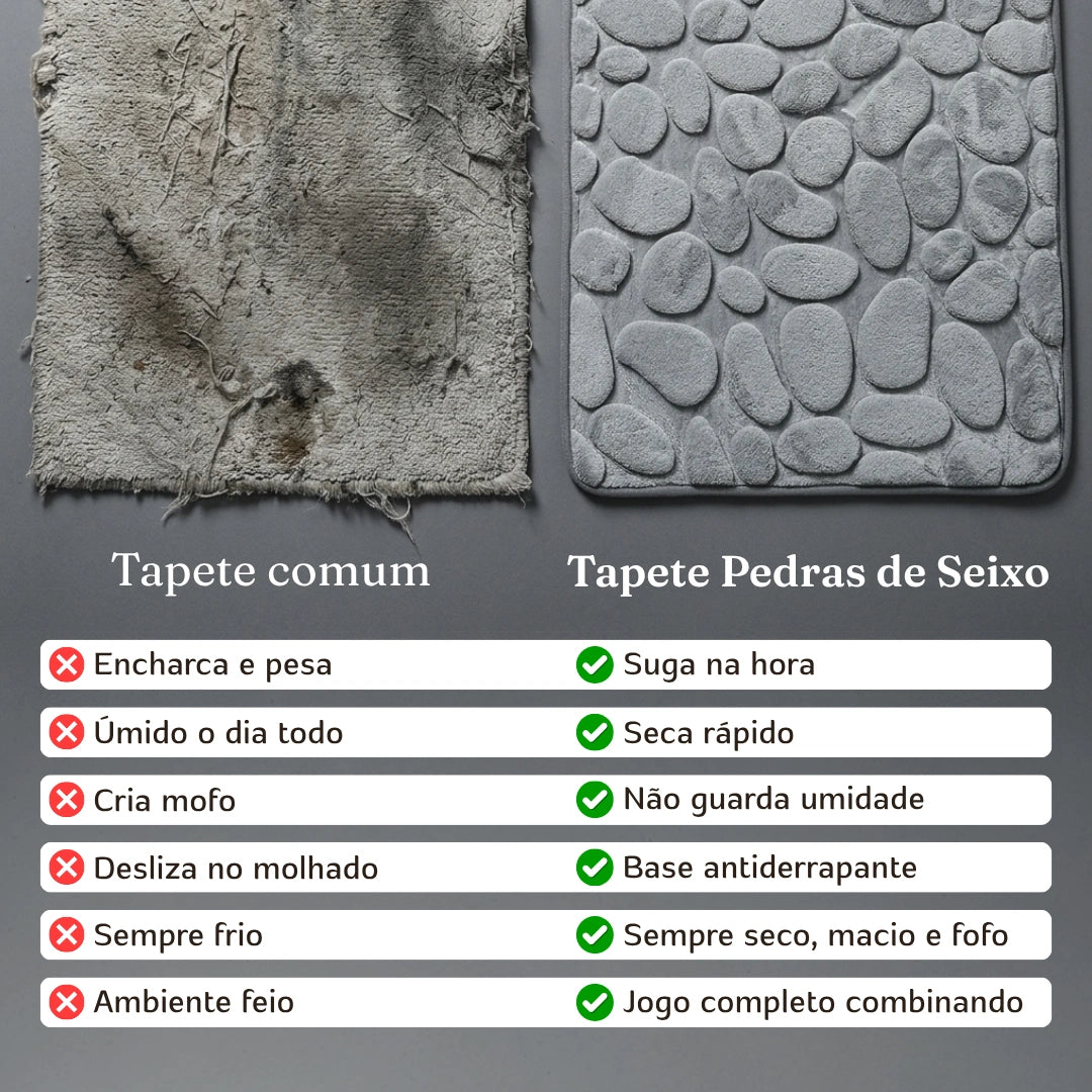 Tapete Pedras de Seixo | Compre 1 e LEVE 3 PEÇAS