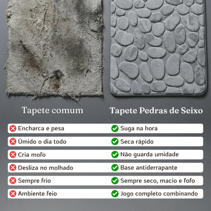 Tapete Pedras de Seixo | Compre 1 e LEVE 3 PEÇAS